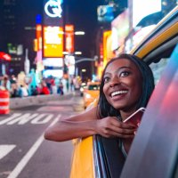 taxi ride in new york city - travel stock pictures, royalty-free photos & images