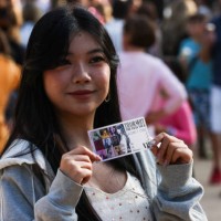 Taylor Swift fan holds up her ticket purchased for the show at Melbourne Cricket Ground on February 16, 2024 in Melbourne, Australia. Taylor Swift's...