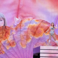 Taylor Swift performs on stage during 
