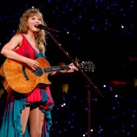 Taylor Swift performs onstage during The Eras Tour at Hard Rock Stadium on October 18, 2024 in Miami Gardens, Florida.