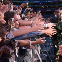 Taylor Swift, Swift greets fans during her reputation Stadium Tour at Croke Park on June 16, 2018 in Dublin, Ireland.
