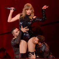 Taylor Swift, Swift performs onstage during opening night of her 2018 Reputation Stadium Tour at University of Phoenix Stadium on May 8, 2018 in...