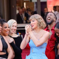 Taylor Swift with dancers and crew attend 