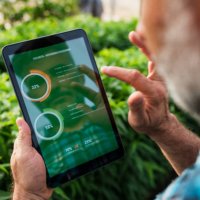 technology in the field - digital tablet - food stock pictures, royalty-free photos & images