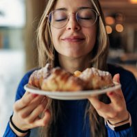 teenage girl having breakfast - food stock pictures, royalty-free photos & images