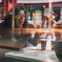 teenagers friends sitting at the fast food together - junk food stock pictures, royalty-free photos & images