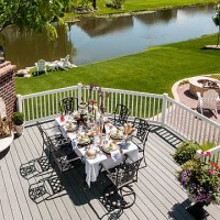 terrasse du salon extérieur - garden decoration photos et images de collection
