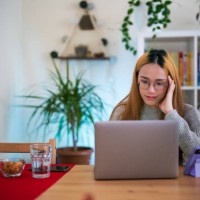 thai woman working on laptop at home - home decoration stock pictures, royalty-free photos & images
