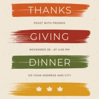 thanksgiving dinner invitation template. - food stock illustrations