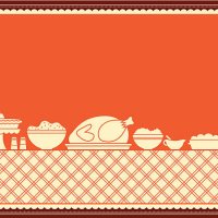 thanksgiving dinner spread - food stock illustrations