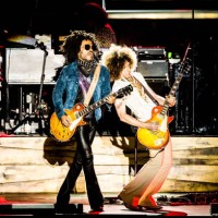 The american singer and song-writer Lenny Kravitz performing live at Arena in Verona Italy.