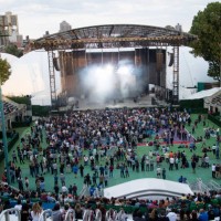 The band Cigarettes After Sex preform at Forest Hills stadium September 29, 2018 in Queens, New York..