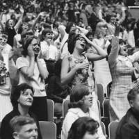 The Beatles perform at the Seattle Centre Coliseum in Seattle, Washington, during their US tour, 21st August 1964.