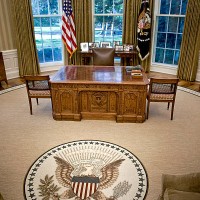 The desk of U.S. President Barack Obama sits in the newly redecorated Oval Office of the White House August 31, 2010 in Washington, D.C. U.S....