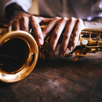 the hands of the saxophone player - concert stock pictures, royalty-free photos & images