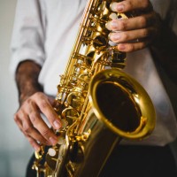 the saxophone player - concert stock pictures, royalty-free photos & images