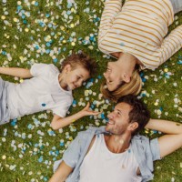 three of us - garden decoration stock pictures, royalty-free photos & images