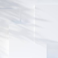 three white podiums with shadows. flat lay - home decoration stock pictures, royalty-free photos & images