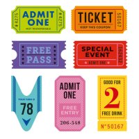 ticket for event or program access. - concert stock illustrations