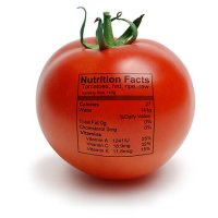 tomatoe with nutriton facts - junk food stock pictures, royalty-free photos & images
