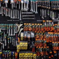 tool display at a hardware store - home decoration stock pictures, royalty-free photos & images
