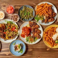 top view assortment of various dishes - food stock pictures, royalty-free photos & images