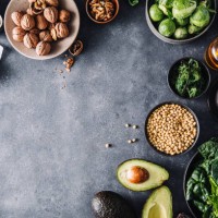 top view of healthy omega 3 rich food ingredients - food stock pictures, royalty-free photos & images