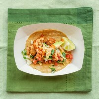 top view of one fish taco - junk food stock pictures, royalty-free photos & images