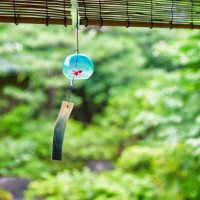 traditional japanese wind chime - garden decoration stock pictures, royalty-free photos & images