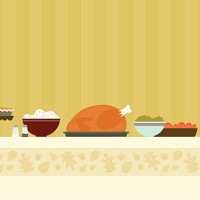 traditional thanksgiving dinner - food stock illustrations