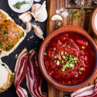 traditional ukrainian cuisine, beet soup borscht - food stock pictures, royalty-free photos & images