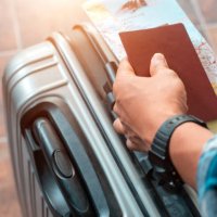 travel bags and passport flight travel traveller - travel stock pictures, royalty-free photos & images