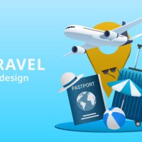 travel design banner - travel stock illustrations