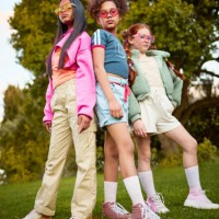 triple the style: trendy friends forever - fashion stock pictures, royalty-free photos & images