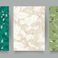tropic pattern set. collection of tropical backgrounds in simple minimal flat style with jungle plants leaves, - garden decoration stock illustrations