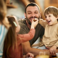 try this daddy! - food stock pictures, royalty-free photos & images