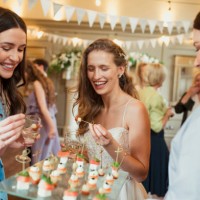 trying the canapés - food stock pictures, royalty-free photos & images