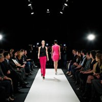 two models on catwalk during fashion show - fashion week stock pictures, royalty-free photos & images