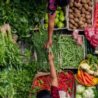 ubud, bali traditional public market - food stock pictures, royalty-free photos & images