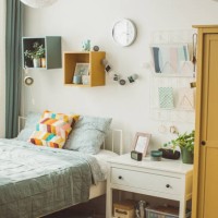 university dorm room - home decoration stockfoto's en -beelden
