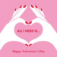 valentine's day card. female hands shaping a heart symbol on pink background. - nails art stock illustrations