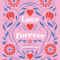 valentine’s day card with floral frame. - home decoration stock illustrations