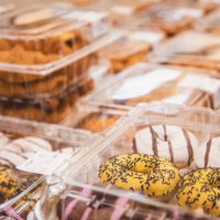 variety of prepackaged bake pastry items in the supermarket - junk food stock pictures, royalty-free photos & images