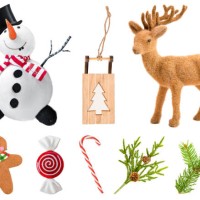 various christmas decoration elements - home decoration stock pictures, royalty-free photos & images