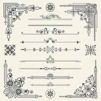 vector vintage ornament design element - home decoration stock illustrations