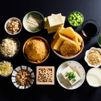 vegan food made from soybeans, a typical home cooking ingredient in japan. - food stock pictures, royalty-free photos & images