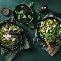 vegan gluten-free creamy spinach pasta - food stock pictures, royalty-free photos & images