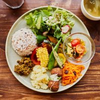 vegan plate lunch with organic vegetables - food stock pictures, royalty-free photos & images