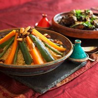 vegetable couscous and meat tagine - food stock pictures, royalty-free photos & images