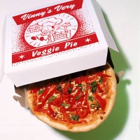 vegetarian pizza in takeout box - junk food stock pictures, royalty-free photos & images
